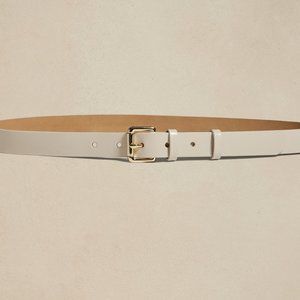 *BNWT*  Banana Republic Hudson White Leather Belt, Women's Size Small